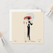 ヴィンテージアールデコ社交ダンスカップルbyレオラース カード (正面/裏面インサイチュ)