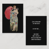 ヴィンテージアールデコ結婚ズ，新婚ラバーズ踊り 名刺 (正面/裏面)