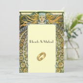 ヴィンテージアールデコ結婚式招待状 招待状 (スタンド正面)