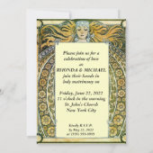 ヴィンテージアールデコ結婚式招待状 招待状 (裏面)