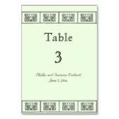 ヴィンテージアールデコ縁どフ結婚ァーのテーブルカード テーブルナンバー (裏面)