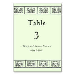 ヴィンテージアールデコ縁どフ結婚ァーのテーブルカード テーブルナンバー