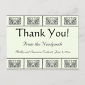 ヴィンテージアールデコ縁ど花ありがとう ポストカード (正面)