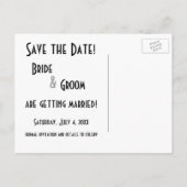 ヴィンテージアールデコ花火キス日付を保存！ 案内ポストカード (裏面)