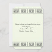 ヴィンテージアールデコ花縁ど反応 招待状 (裏面)