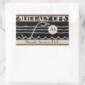 ヴィンテージアールデコ蔵書票パーソナライズされたモノグラム 長方形シール (バッグ)