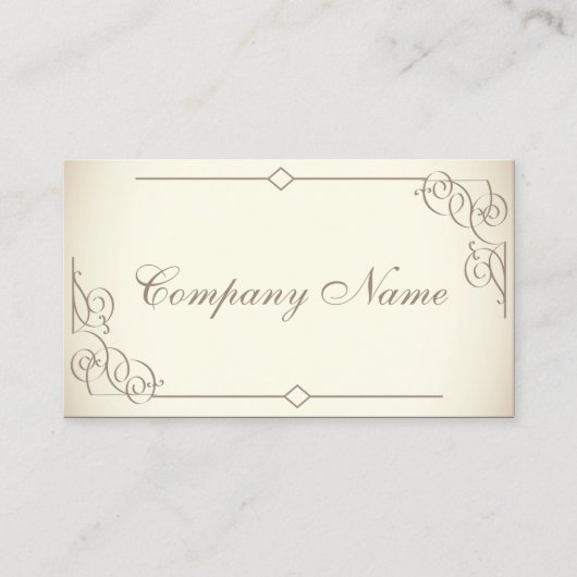 ヴィンテージアールデコ蔵書票名刺 名刺 (正面)