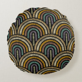 ヴィンテージアールデコ装飾用クッション ラウンドクッション