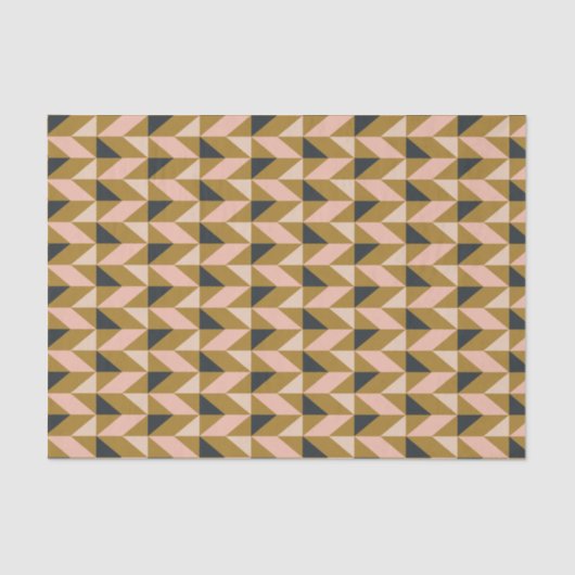 ヴィンテージアールデコ赤面金ゴールドブラック結婚ズ 薄葉紙 (正面)