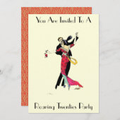 ヴィンテージアールデコ轟音20分招待状 招待状 (正面/裏面)