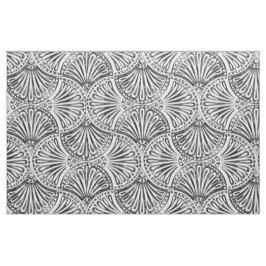 ヴィンテージアールデコ退色リーフ模様織物 ファブリック