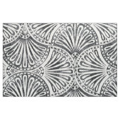 ヴィンテージアールデコ退色リーフ模様織物 ファブリック (ファットクウォーター)