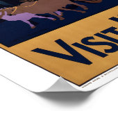 ヴィンテージアールデコ通りバイムーンライトインディアトラベル ポスター (角)