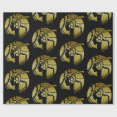 ヴィンテージアールデコ金ゴールドグラマラス1920年代の女性 ラッピングペーパー (フラット)