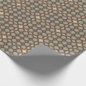 ヴィンテージアールデコ金ゴールドパターン ラッピングペーパー (角)