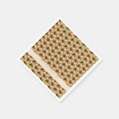 ヴィンテージアールデコ金ゴールドブラック結婚ズカスタム赤面 スタンダードカクテルナプキン (角)