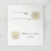 ヴィンテージアールデコ金ゴールドプルムアラベスク プレイスカード (外部開封)