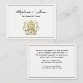 ヴィンテージアールデコ金ゴールドプルムアラベスク 名刺 (正面/裏面)