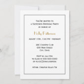 ヴィンテージアールデコ金ゴールドプルムアラベスク 招待状 (裏面)