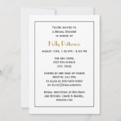 ヴィンテージアールデコ金ゴールドプルムアラベスク 招待状 (裏面)