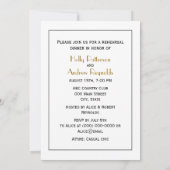 ヴィンテージアールデコ金ゴールドプルムアラベスク 招待状 (裏面)