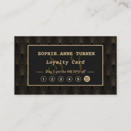 ヴィンテージアールデコ金ゴールドモノグラムメイクアップアーティスト ロイヤリティカード