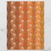 ヴィンテージアールデコ金ゴールド孔雀の羽模様 (正面)