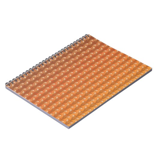 ヴィンテージアールデコ金ゴールド孔雀の羽模様 ノートブック (左側)