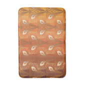 ヴィンテージアールデコ金ゴールド孔雀の羽模様 バスマット (正面縦)