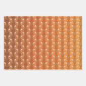 ヴィンテージアールデコ金ゴールド孔雀の羽模様 ラッピングペーパーシート (正面2)