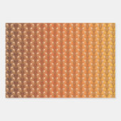 ヴィンテージアールデコ金ゴールド孔雀の羽模様 ラッピングペーパーシート (正面)