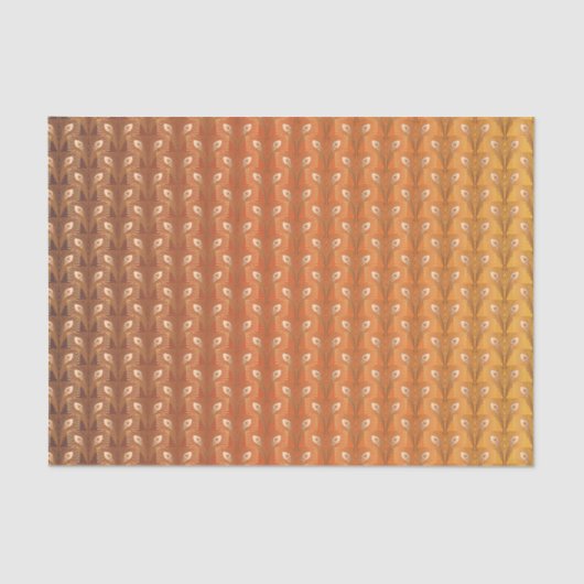 ヴィンテージアールデコ金ゴールド孔雀の羽模様 薄葉紙 (正面)