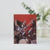 ヴィンテージアールデコ音楽、ジャズバンド招待状 (スタンド正面)