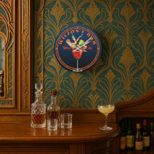 ヴィンテージアールデコ飲料広告パブ又はバー