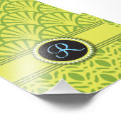 ヴィンテージアールデコ鱗片状ライム フォトプリント (角)