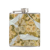 ヴィンテージアールデコ鳩と花 フラスク (正面)