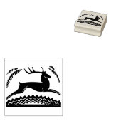 ヴィンテージアールデコ鹿 ラバースタンプ (押印)