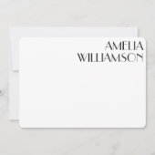 ヴィンテージアールデコ黒パーソナライズされた文具  ノートカード (正面)