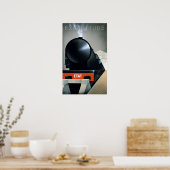 ヴィンテージアールデコ黒蒸気機関車 ポスター (キッチン)