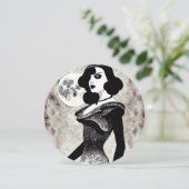 ヴィンテージアールデコ黒髪 サンキューカード (スタンド正面)