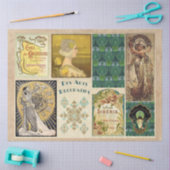 ヴィンテージアールデコ11デコページティッシュペーパー 薄葉紙 (クラフト)