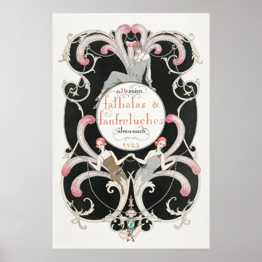 ヴィンテージアールデコ1920sジョージバービアイラストレーション ポスター (正面)