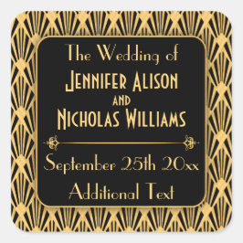 ヴィンテージアールデコ1920sダイヤモンドジオメトリックパターン スクエアシール