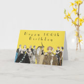 ヴィンテージアールデコ、ジョージ・バービエ100誕生日 カード (黄色い花)