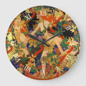 ヴィンテージアールデコ、ダイアナ及びそのニンフ又は狩り ラージ壁時計 (正面)