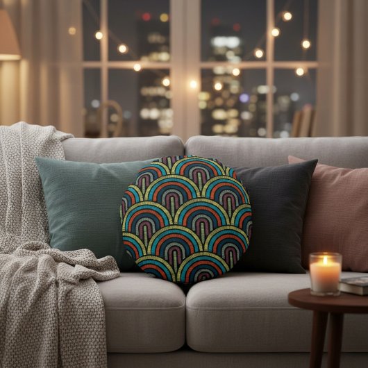 ヴィンテージアールデコ ラウンドクッション