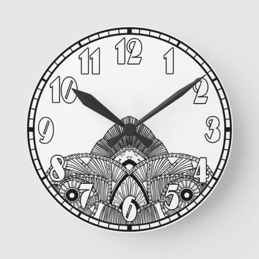 ヴィンテージアールデコ ラウンド壁時計 (正面)