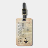 ヴィンテージアールデコ ラゲッジタグ (正面縦)