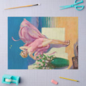 ヴィンテージアールデコ/女性のデコパージュ 薄葉紙 (クラフト)