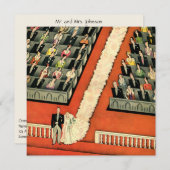 ヴィンテージアールデコ、新郎新婦結婚式招待状 招待状 (正面/裏面)